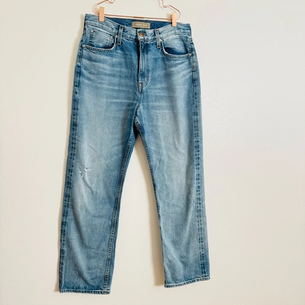 Point Sur Denim High-Rise Straight Jeans - Size 29 - Picture 10 of 15